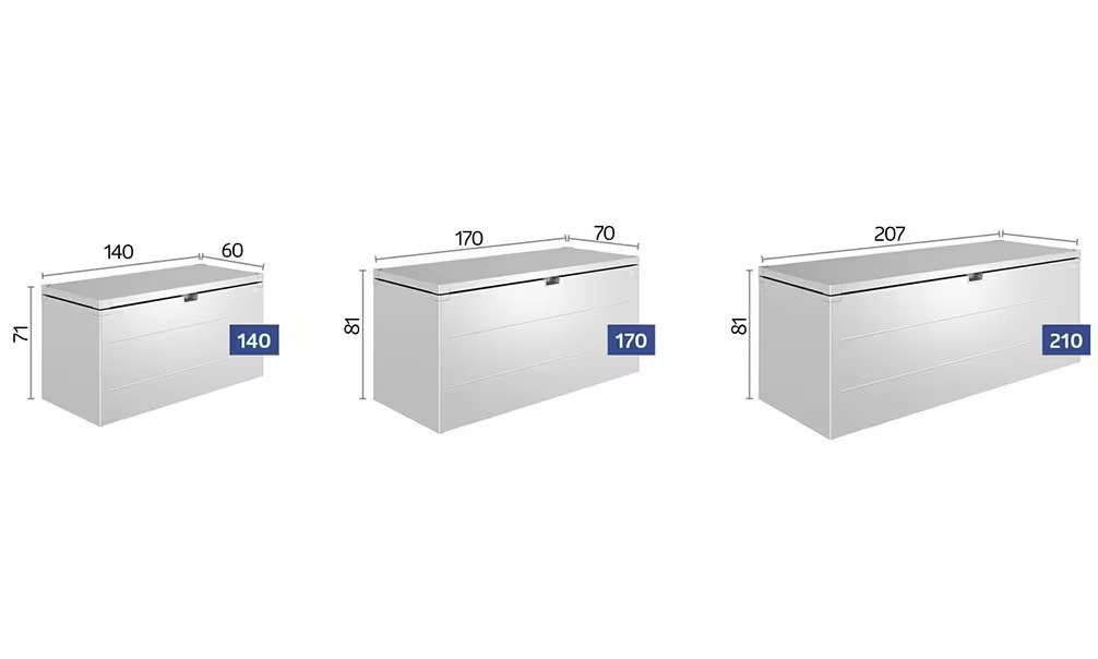 Metall-Aufbewahrungsbox Stylebox 140, Gartenschrank Biohort – Bild 2