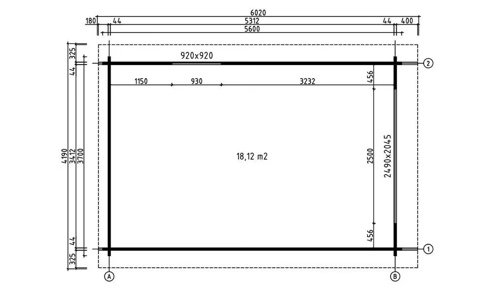 Garage Toulouse Sektionaltor 44mm – 18,7m² Innenraum – Bild 3