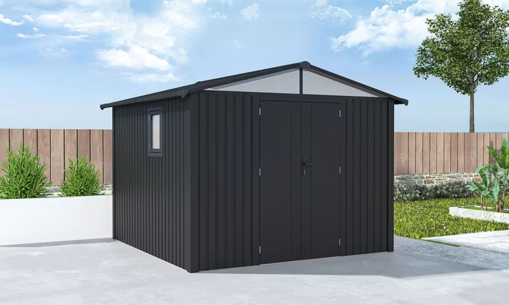 Metall-Gartenhaus Amy D – 304x296cm Außenmaß