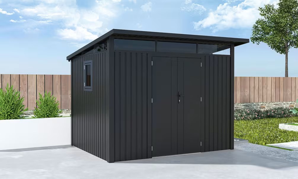Metall-Gartenhaus Alex C – 290x251cm Außenmaß