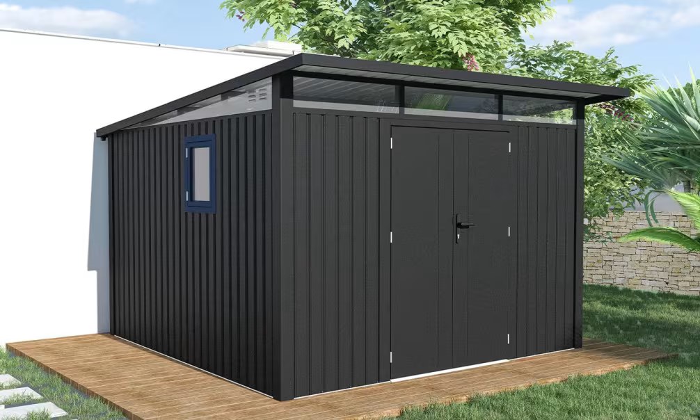 Metall-Gartenhaus Alex D – 290x351cm Außenmaß