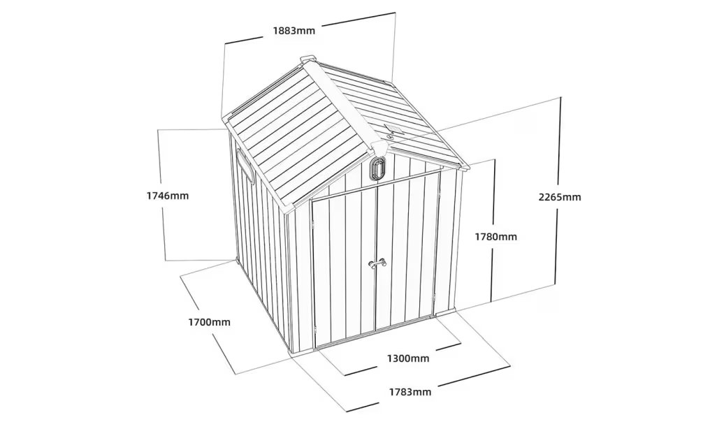 Gartenhaus Polypropylen Beryl – 3,03m² – Solidéa – Bild 2