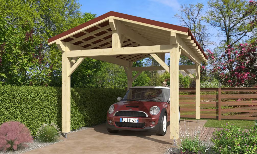 Carport Aneth Satteldach 3.50×5.50m Fichte