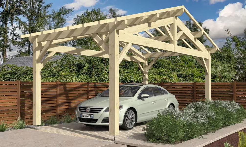 Carport Decumaria Satteldach 3.50×6.50m Fichte