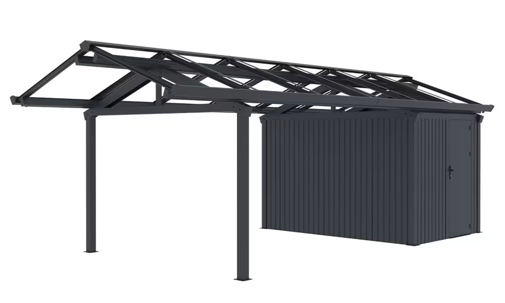 Metall-Abstellraum für Carport Sunki 310x206x277 – 6.39m2