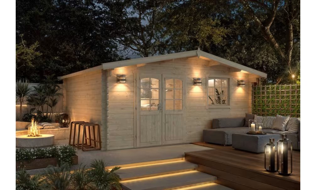 Gartenhaus Londres 34mm – 18,3m² Innenraum 485×390 cm – Bild 3
