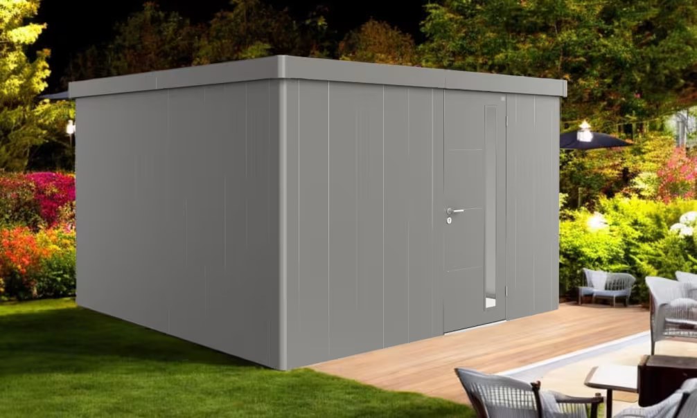 Metall-Gartenhaus Neo 4D Biohort – 348x348x222cm – 1 Tür
