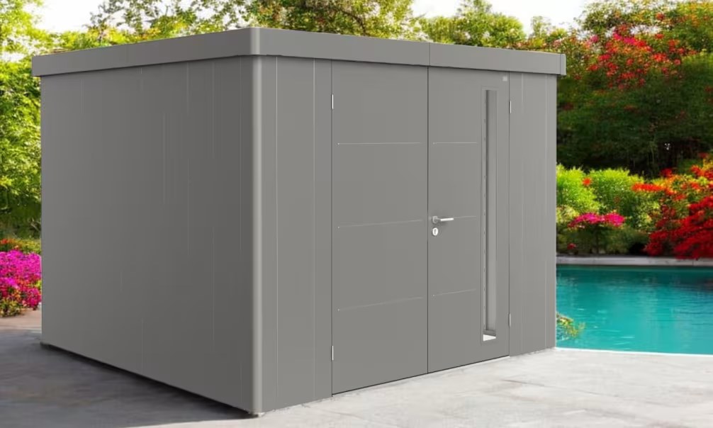Metall-Gartenhaus Neo 3C Biohort – 292x292x222cm – 2 Türen – Bild 3