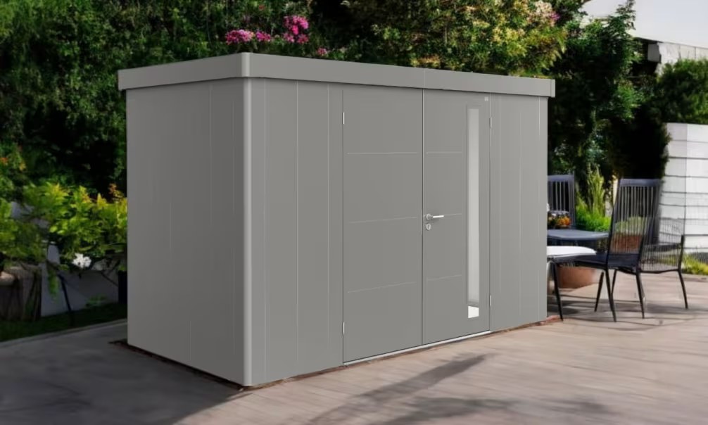 Metall-Gartenhaus Neo 1D Biohort – 348x180x222cm – 2 Türen – Bild 3
