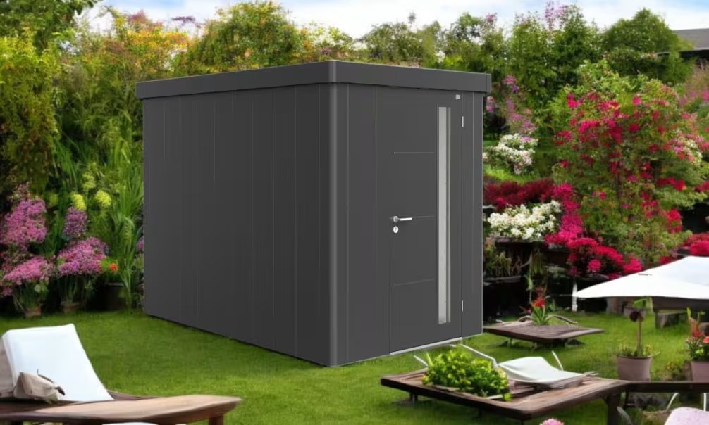 Metall-Gartenhaus Neo 3A Biohort – 180x292x222cm – 1 Tür – Bild 3