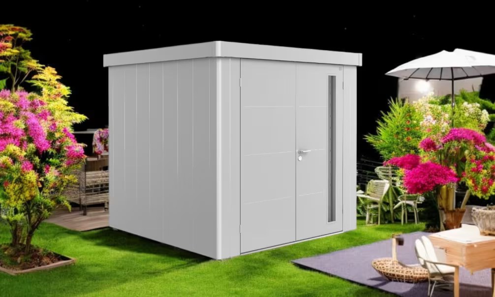 Metall-Gartenhaus Neo 2B Biohort – 236x236x222cm – 2 Türen