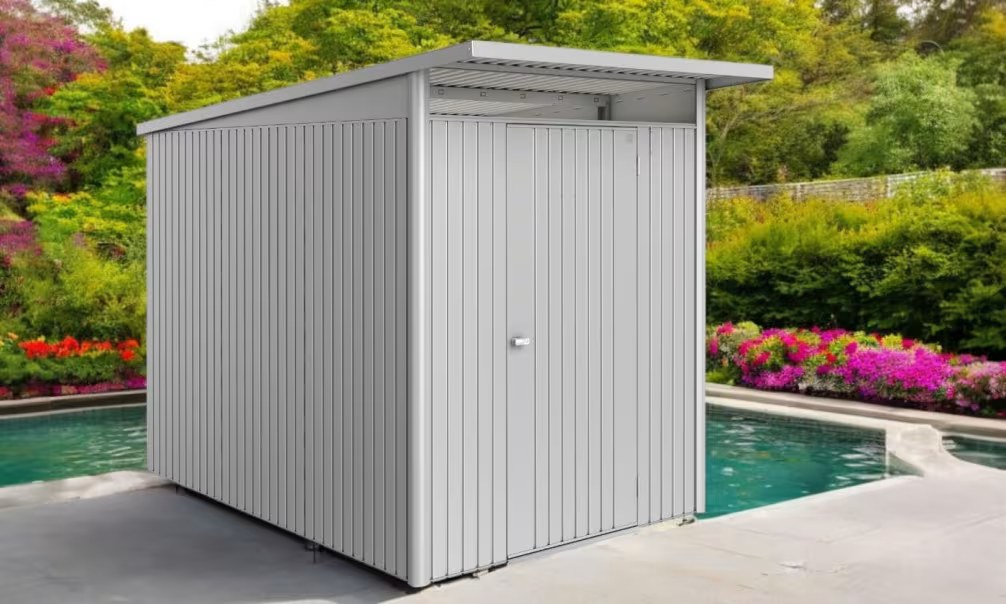 Metall-Gartenhaus Avantgarde A3 ECO – 180x300cm Außenbereich