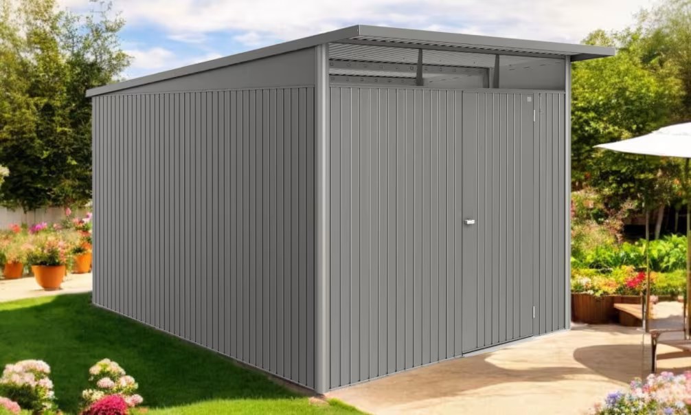 Metall-Gartenhaus Avantgarde A8 ECO Biohort – 260x380cm Außenbereich – Bild 3