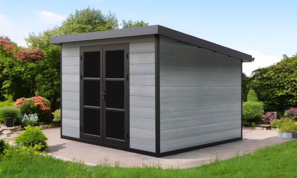 Verbundwerkstoff-Gartenhaus Zakros, Pultdach, 2.9×2.9m, 8,41m² – Bild 3