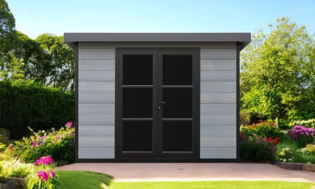 Verbundwerkstoff-Gartenhaus Zakros, Pultdach, 2.9×2.9m, 8,41m² – Bild 5