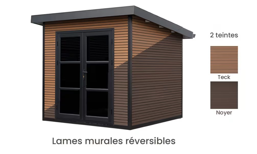 Verbundwerkstoff-Gartenhaus Romans, Pultdach, 2.23×2.23m, 4,97m² – Bild 3