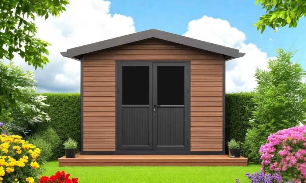 Verbundwerkstoff-Gartenhaus Vassieux, Satteldach, 2.9×2.9m, 8,41m² – Bild 4