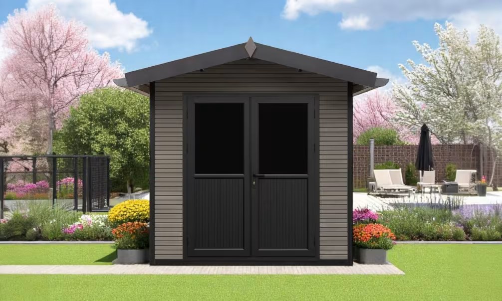 Verbundwerkstoff-Gartenhaus Léoncel, Satteldach, 2.23×2.23m, 4,97m² – Bild 2