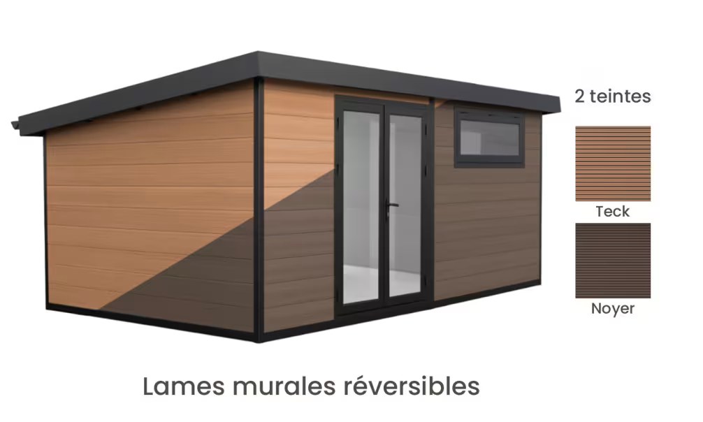 Komposit-Gartenhaus Antibes, Pultdach, 5x3m, 15m2 – Bild 2