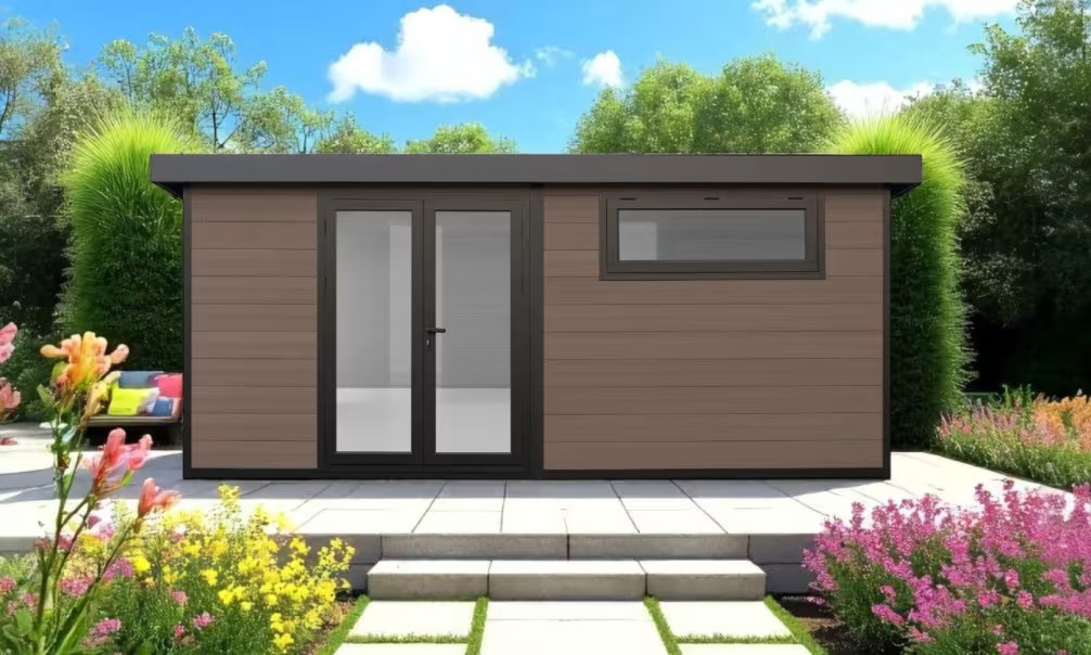 Komposit-Gartenhaus Antibes, Pultdach, 5x3m, 15m2 – Bild 3