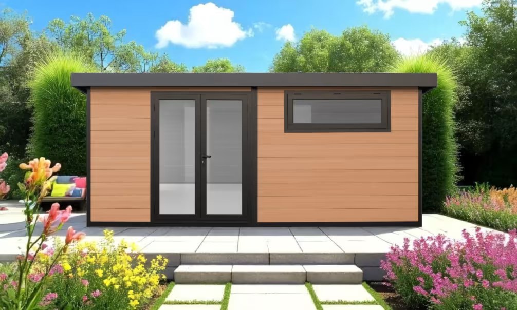 Komposit-Gartenhaus Antibes, Pultdach, 5x3m, 15m2 – Bild 4