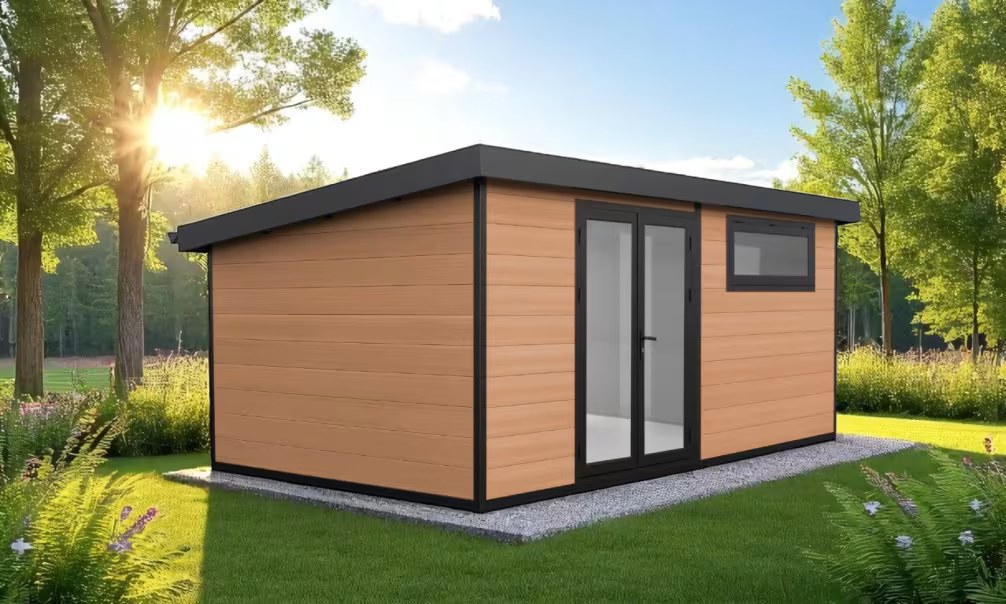 Komposit-Gartenhaus Antibes, Pultdach, 5x3m, 15m2
