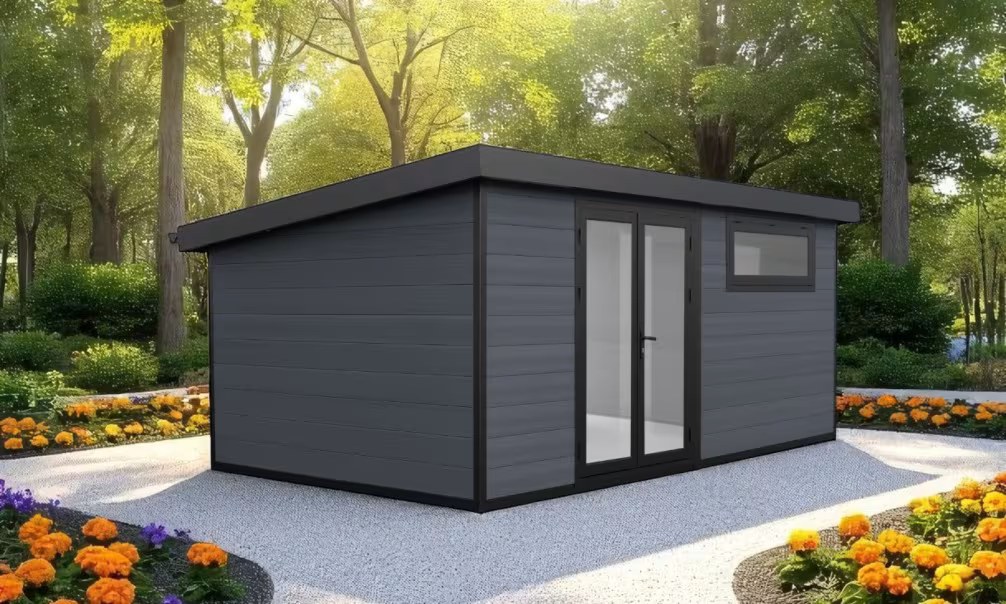 Komposit-Gartenhaus Calais, Pultdach, 5x3m, 15m2