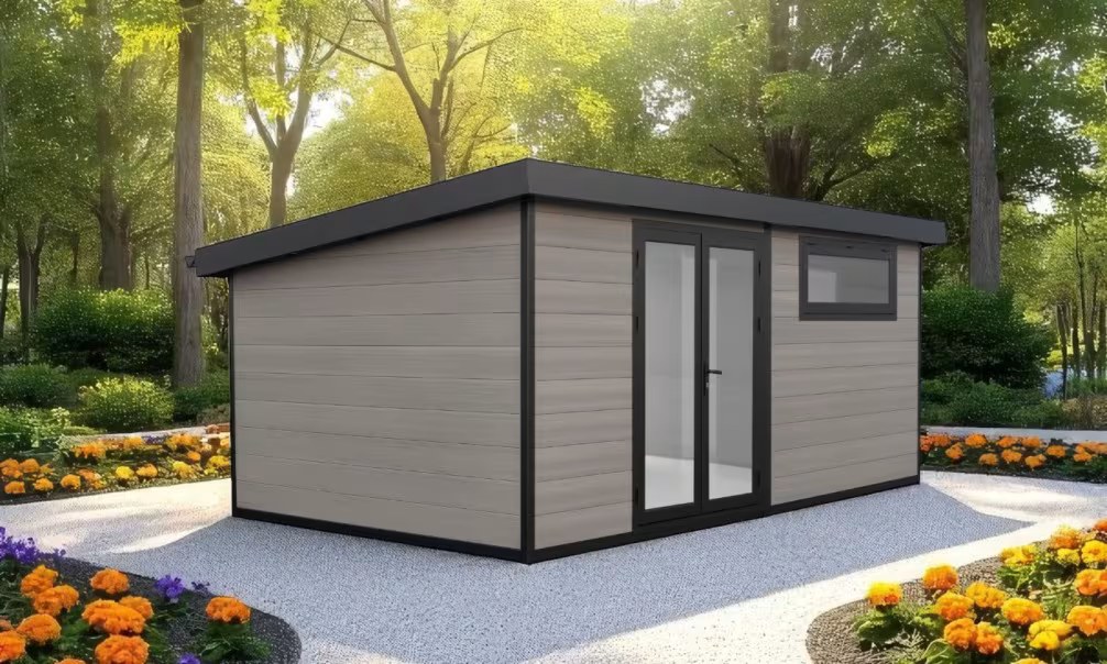 Komposit-Gartenhaus Calais, Pultdach, 5x3m, 15m2 – Bild 8