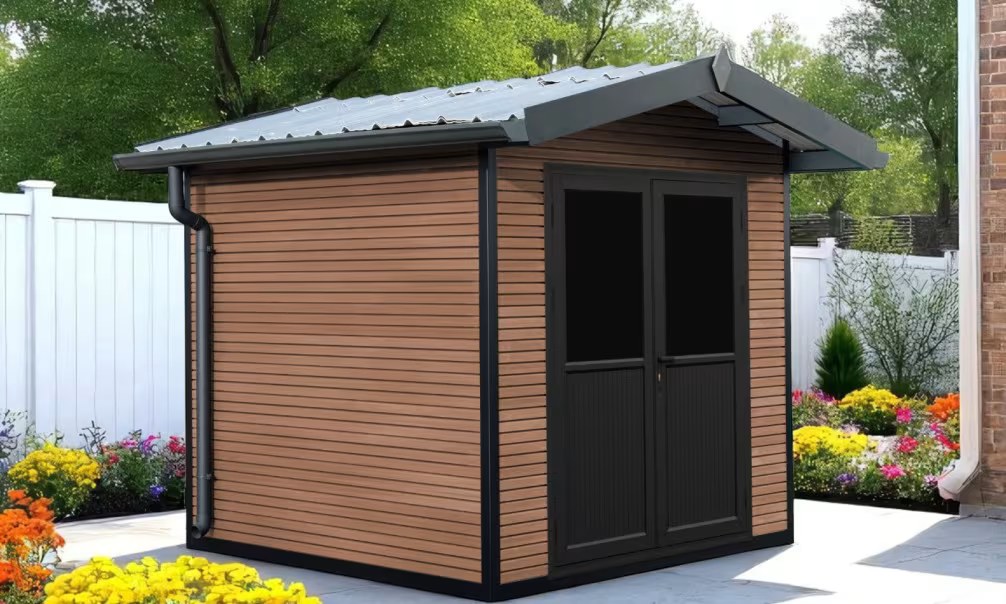 Verbundwerkstoff-Gartenhaus Lans, Satteldach, 2.23×2.23m, 4,97m²
