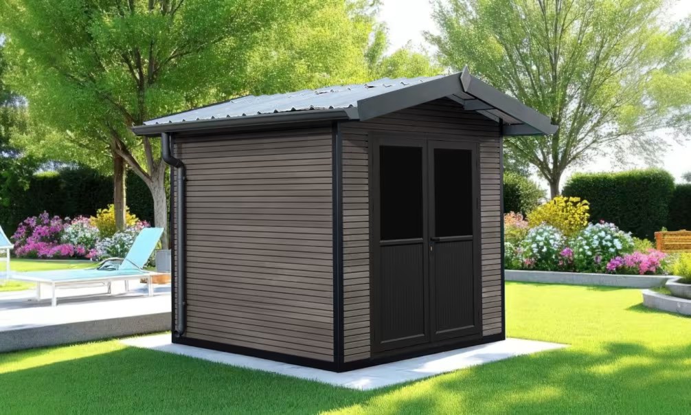 Verbundwerkstoff-Gartenhaus Léoncel, Satteldach, 2.23×2.23m, 4,97m² – Bild 5