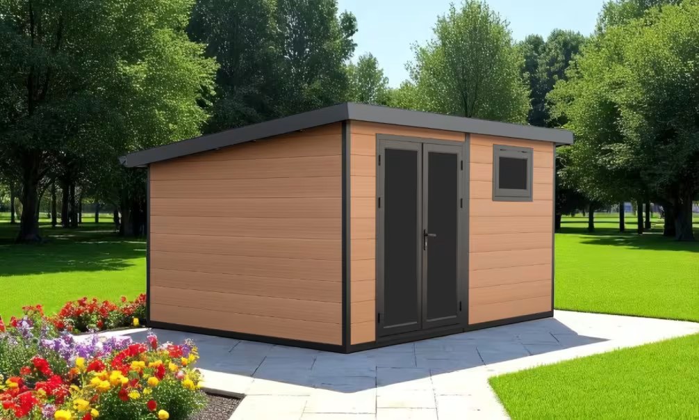 Verbundwerkstoff-Gartenhaus Valence, Pultdach, 4x3m, 12m² – Bild 13
