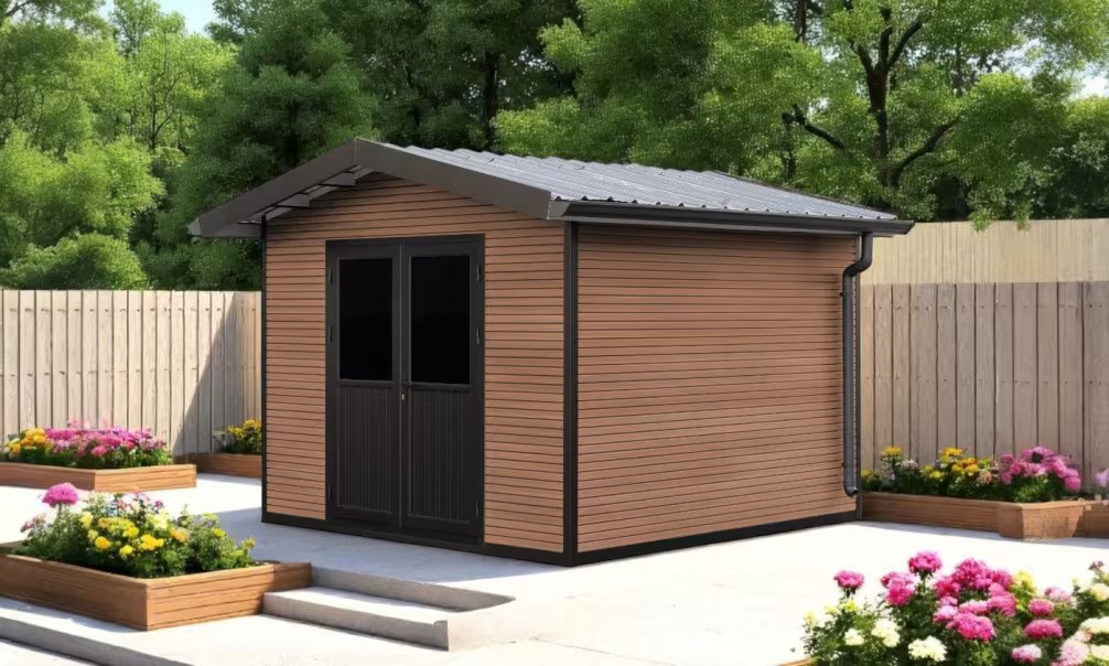 Verbundwerkstoff-Gartenhaus Vassieux, Satteldach, 2.9x2.9m, 8,41m²