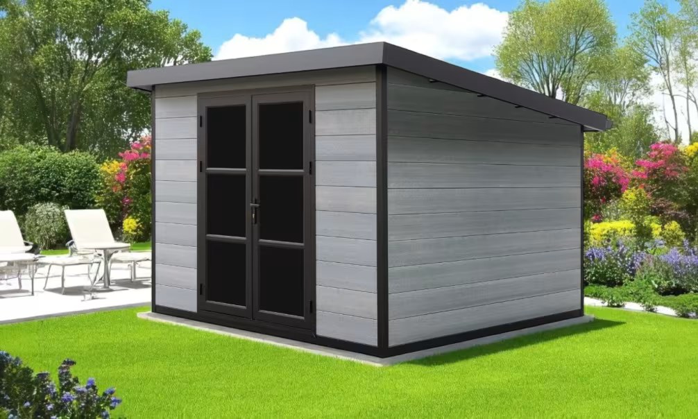 Verbundwerkstoff-Gartenhaus Zakros, Pultdach, 2.9x2.9m, 8,41m²