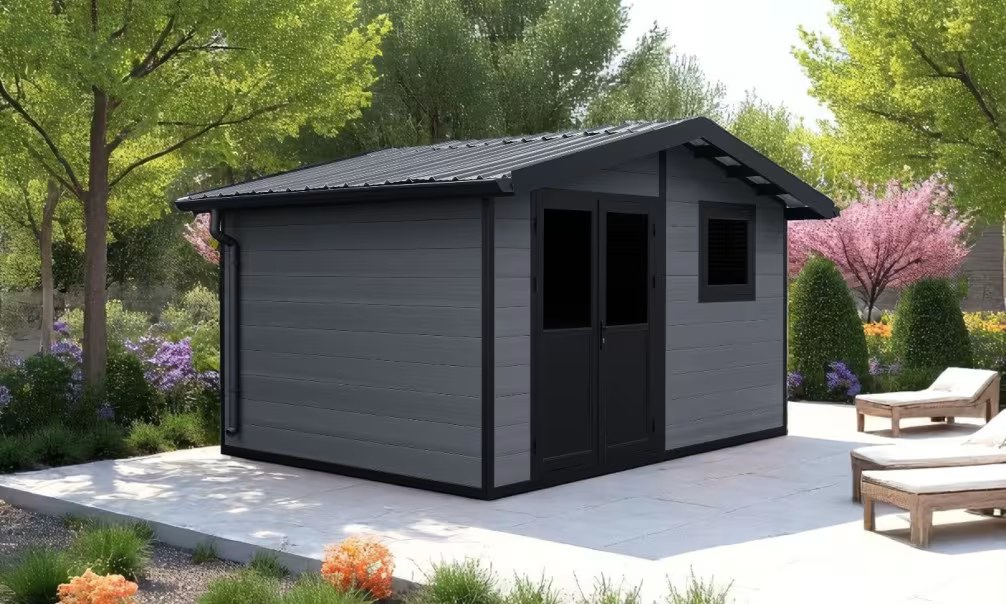 Verbundwerkstoff-Gartenhaus Montreuil, Satteldach, 3.94×2.9m, 11,43m²