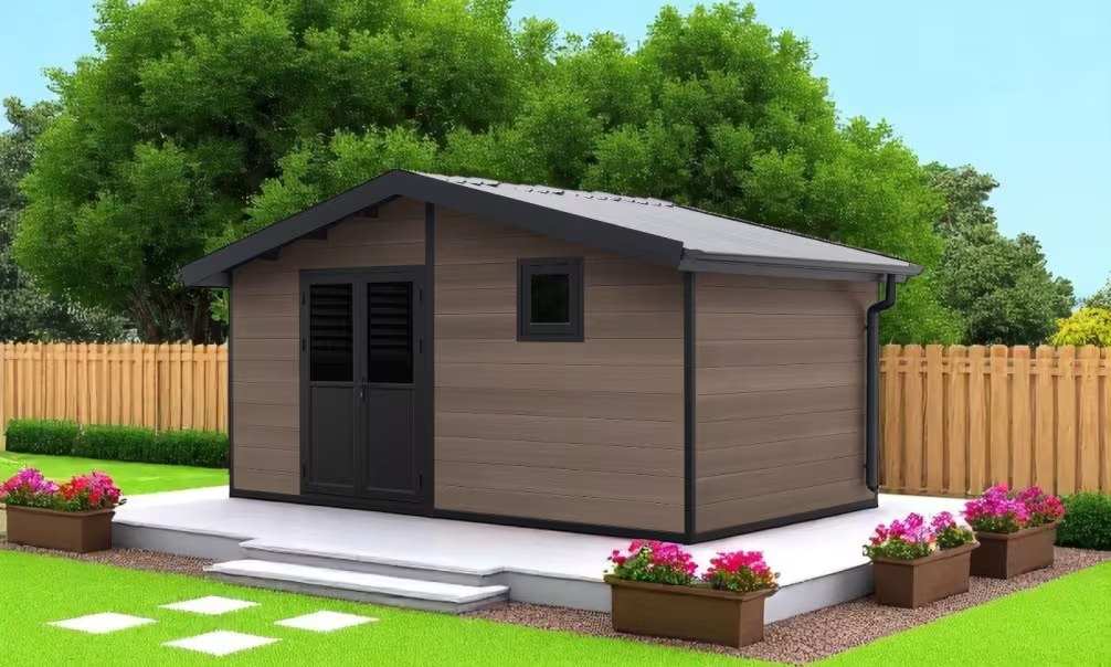Verbundwerkstoff-Gartenhaus Cayenne, Satteldach, 5.00×2.9m, 14,5m² – Bild 14