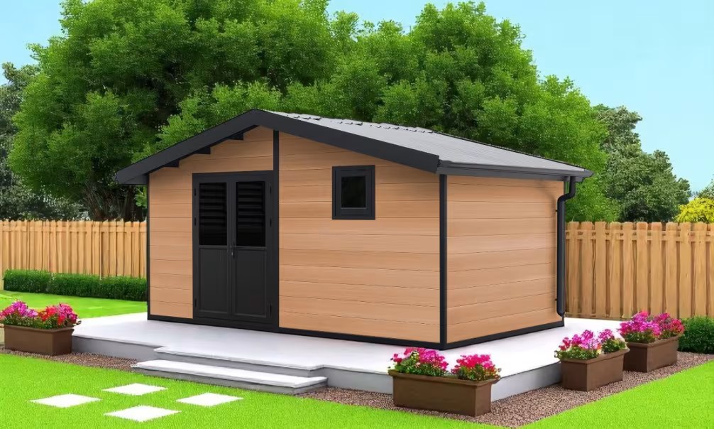 Verbundwerkstoff-Gartenhaus Cayenne, Satteldach, 5.00x2.9m, 14,5m²