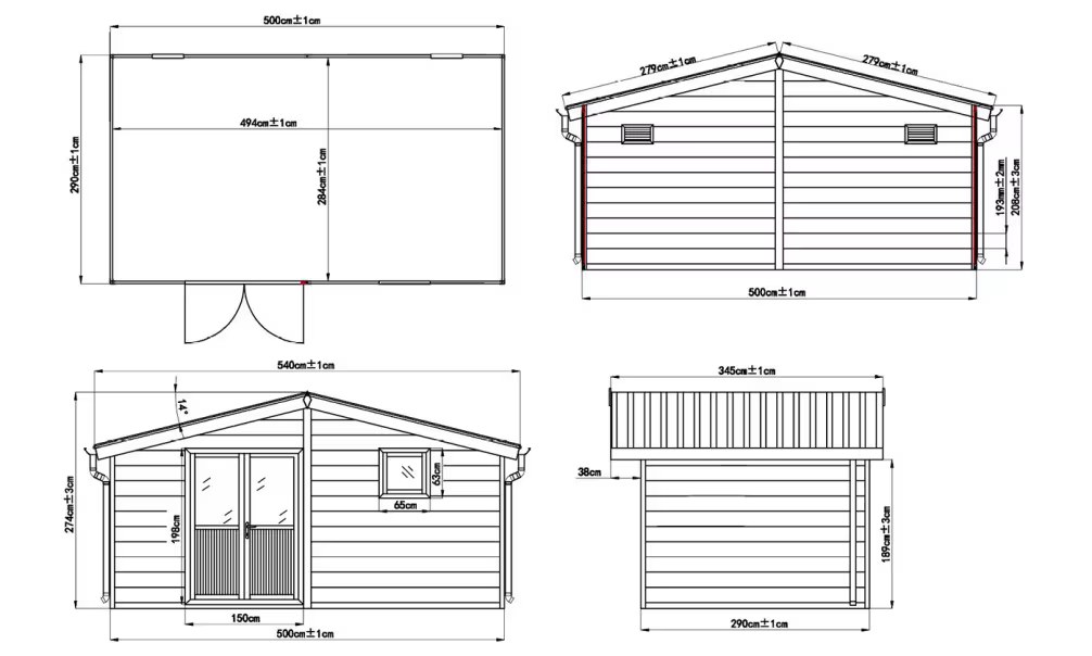 Verbundwerkstoff-Gartenhaus Cayenne, Satteldach, 5.00×2.9m, 14,5m² – Bild 15