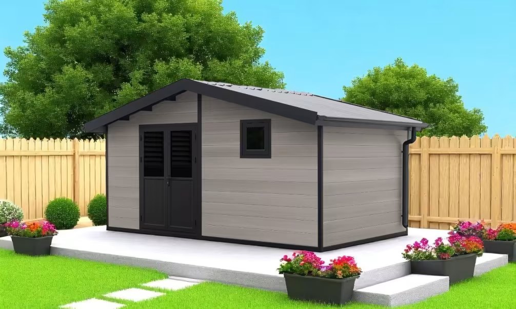 Verbundwerkstoff-Gartenhaus Troyes, Satteldach, 5.00×2.9m, 14,50m² – Bild 15