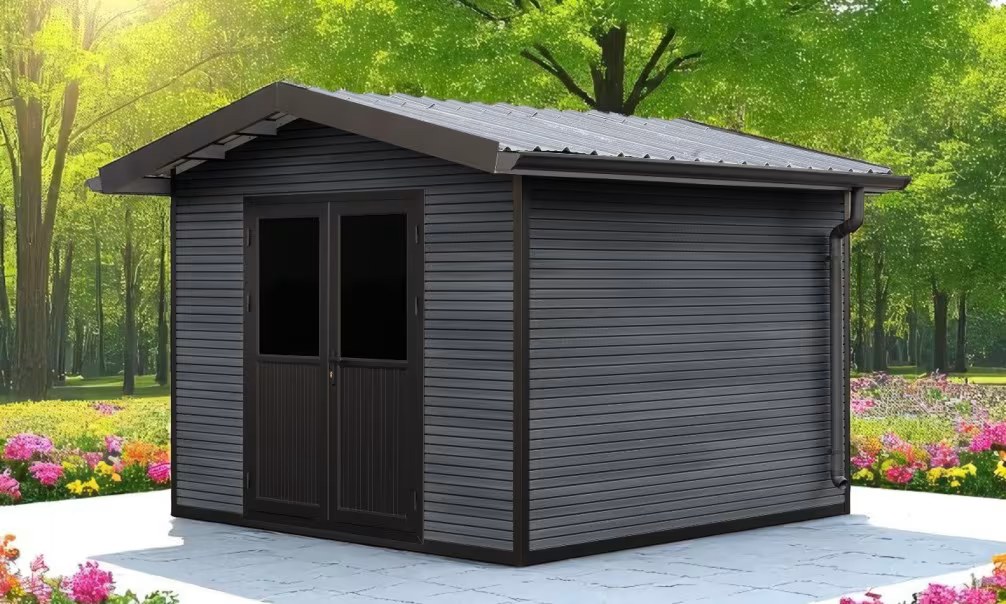 Verbundwerkstoff-Gartenhaus Yvelines, Satteldach, 2.90×2.90m, 8,41m²