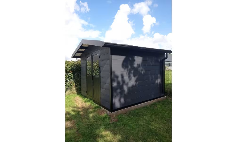 Verbundwerkstoff-Gartenhaus Fodele, Satteldach, 2.9×2.9m, 8,41m² – Bild 9