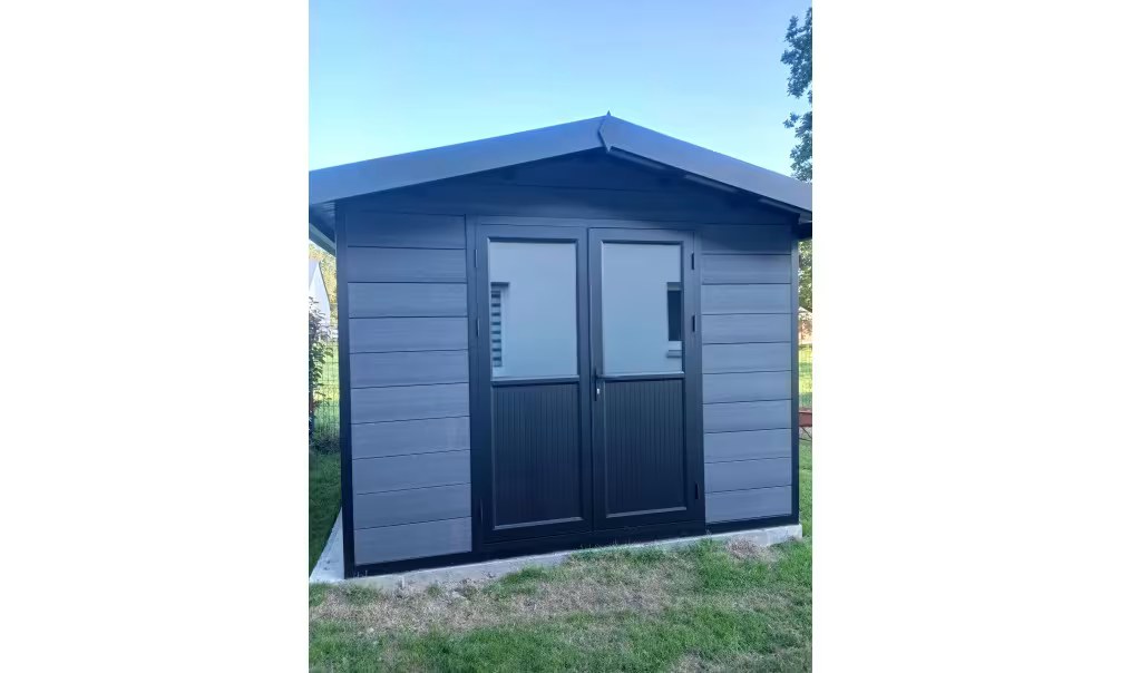 Verbundwerkstoff-Gartenhaus Fodele, Satteldach, 2.9×2.9m, 8,41m² – Bild 10
