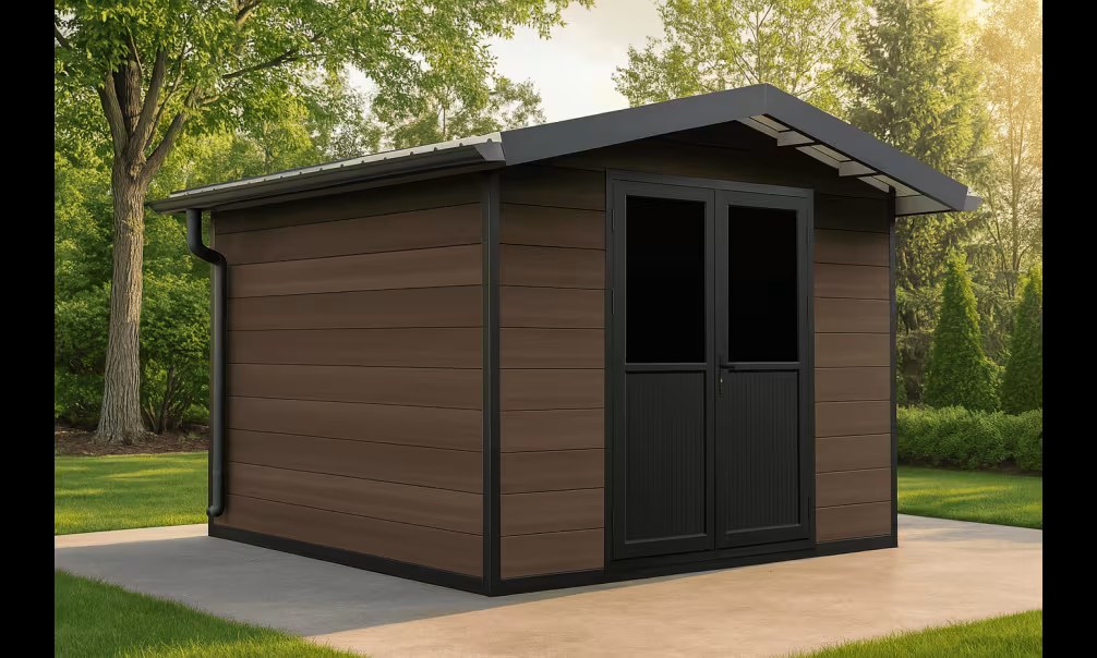 Verbundwerkstoff-Gartenhaus Dijon, Satteldach, 2.9×2.9m, 8,41m² – Bild 12