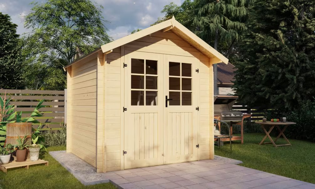 Gartenhaus Erstpreis PLOUHA 28 mm – 4.71m² Innenraum 222×222 cm 28mm