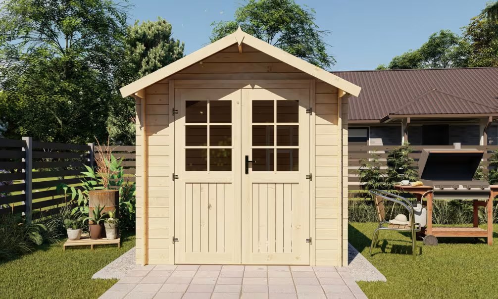 Gartenhaus Erstpreis PLOUHA 28 mm – 4.71m² Innenraum 222×222 cm 28mm – Bild 5