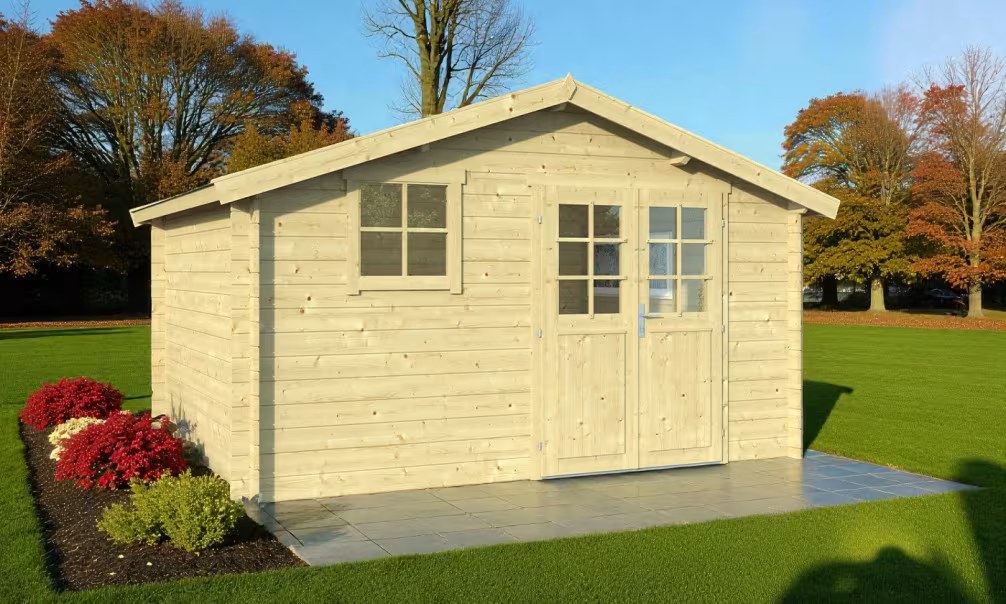 Holzgartenhaus VIOLETTE 11 34 mm – 10.80m² Innenraum 378×298 cm 34mm… – Bild 3