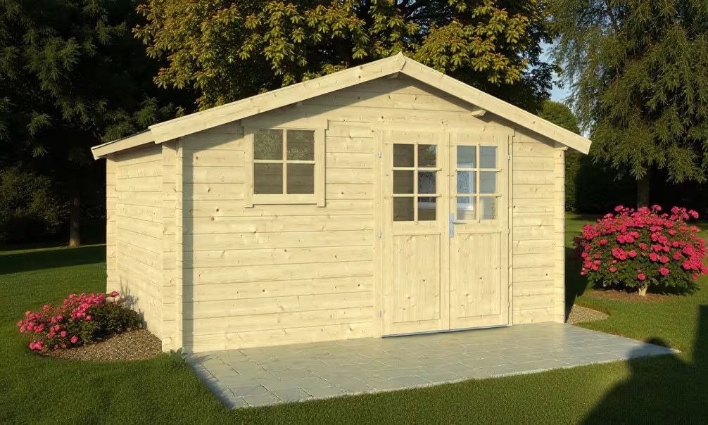 Holzgartenhaus VIOLETTE 11 34 mm – 10.80m² Innenraum 378×298 cm 34mm… – Bild 4
