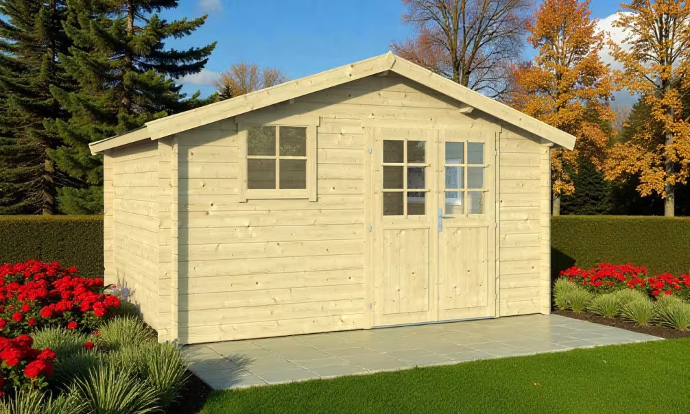 Holzgartenhaus VIOLETTE 11 34 mm – 10.80m² Innenraum 378×298 cm 34mm… – Bild 5