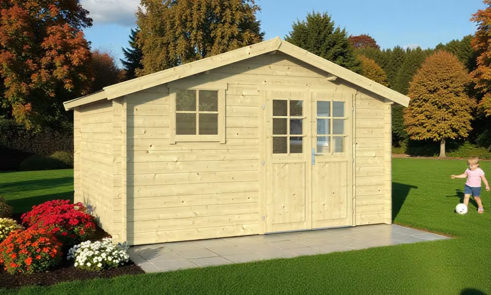 Holzgartenhaus VIOLETTE 11 34 mm – 10.80m² Innenraum 378×298 cm 34mm… – Bild 6