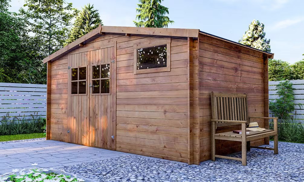 Gartenhaus Erstpreis kesseldruckimprägniert Bondues Stärke 28mm – 10.17m²
