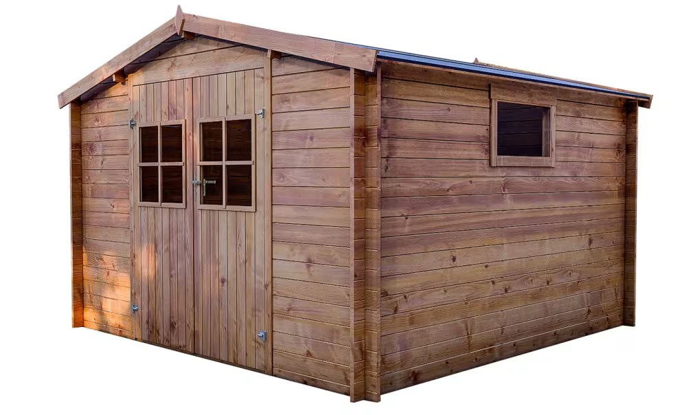 Holzgartenhaus Einsteigerpreis druckimprägniert Maubeuge Stärke 28mm – 9,77m² 313 cm – Bild 2